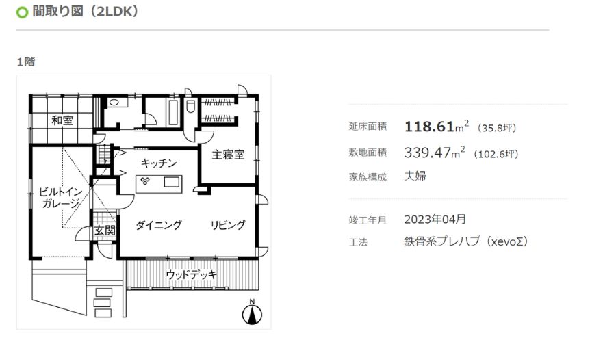 大和ハウスの家間取り図