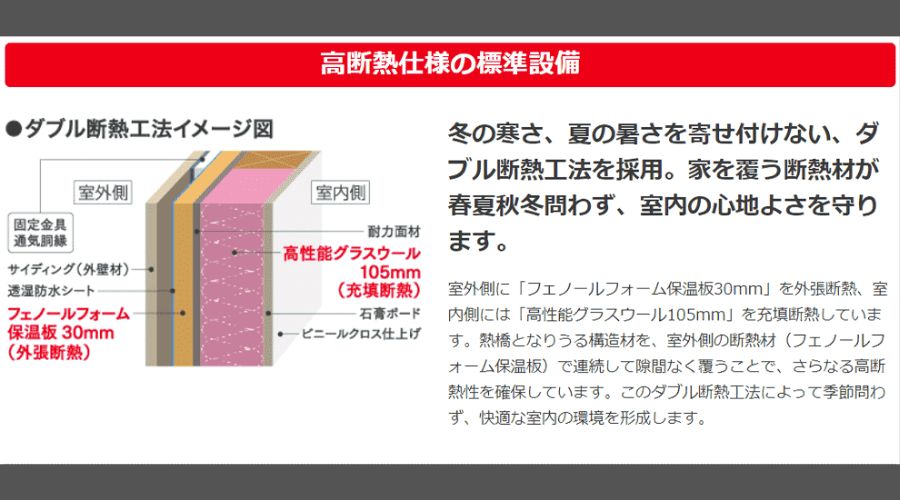 タマホームの家断熱材